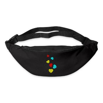 Cœur de volleyball - Sac banane - noir - Devant