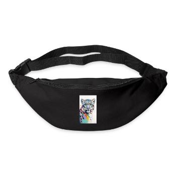 Schneeleopard | Leopard | Raubtier - Gürteltasche - Schwarz - Vorne