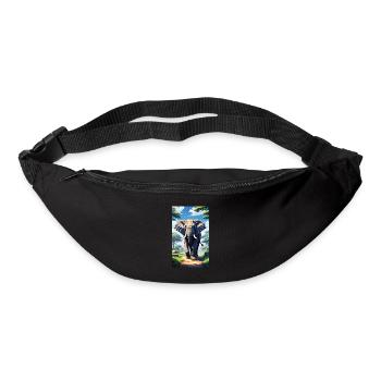 Elephant | Wild Animal | Africa | Children's motifs - Bum bag - black - Front