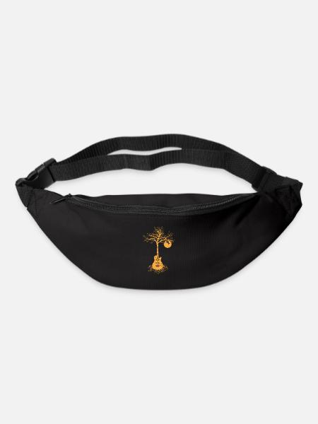 Guitares Guitariste Bassiste Guitare Arbre Vintage - Sac banane - noir