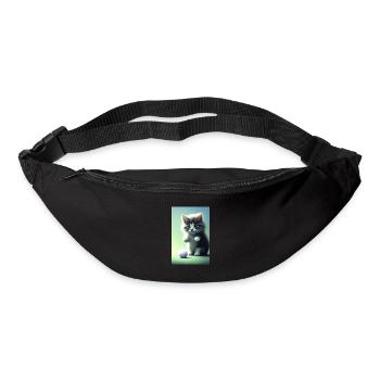 Kleine Süße Baby Katze - Gürteltasche - Schwarz - Vorne