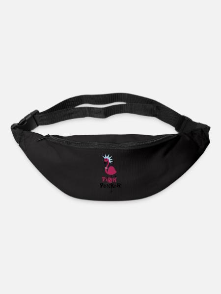 Pink flamingo punk black - Bum bag - black