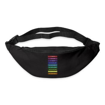 no racism no sexism no fascism no transphobia - Gürteltasche - Schwarz - Vorne