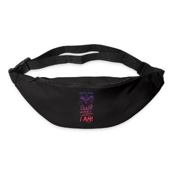 People Think I'm Crazy Hahahaha Penguin - Bum bag - black - Front