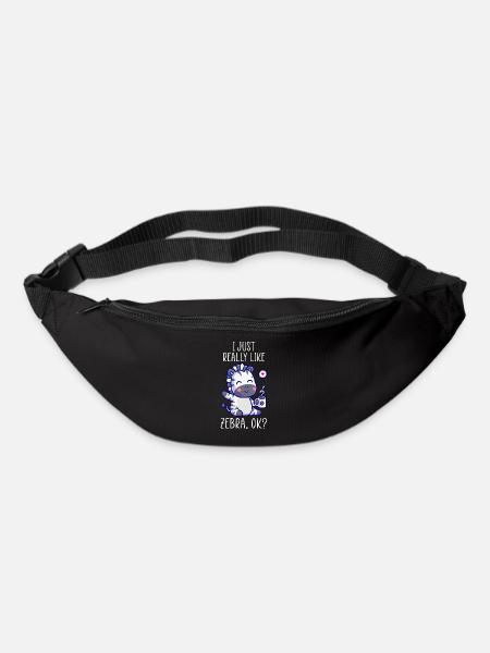 J’aime vraiment Zebra ok? Conception Zebra - Sac banane - noir