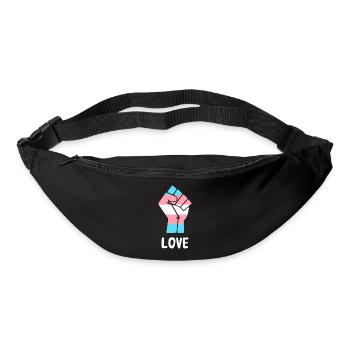 Liebe Trans Pride Faust Design für Equality - Gürteltasche - Schwarz - Vorne