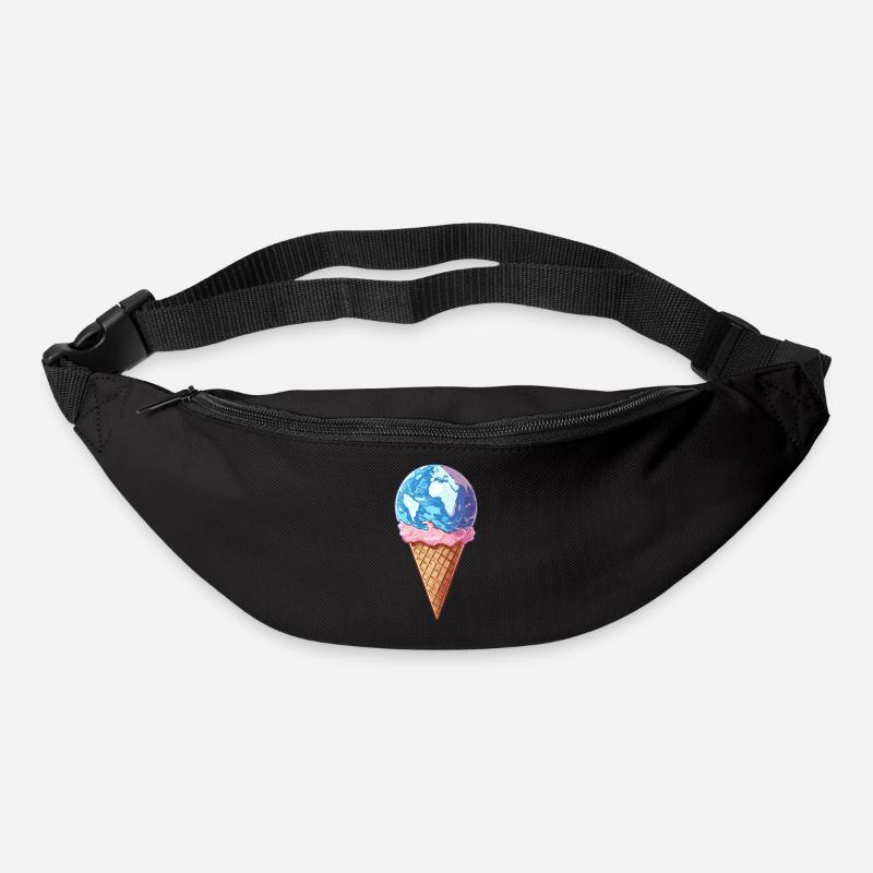 Eis-Planet Erde - Gürteltasche - Schwarz