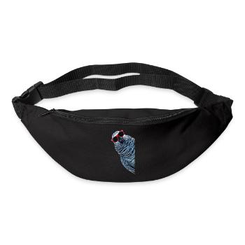 Afrikanisches Graupapagei Geschenk - Gürteltasche - Schwarz - Vorne