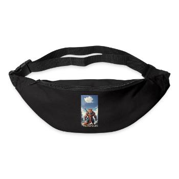 Ein monströses Ungetüm, ein Rotfuchs als Fantasie - Gürteltasche - Schwarz - Vorne