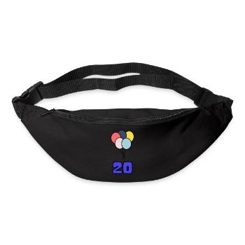 20. 20 ANS. 20e ANNIVERSAIRE. ANNIVERSAIRE 20 ANS. - Sac banane - noir - Devant