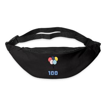 100. 100 ANS. 100e ANNIVERSAIRE. ANNIVERSAIRE 100 - Sac banane - noir - Devant