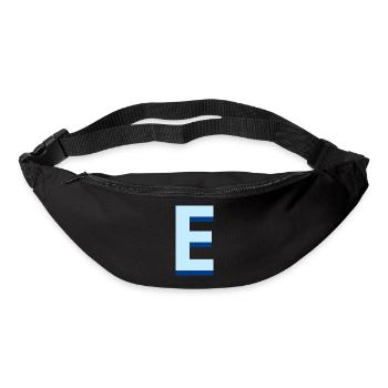 Pop und moderner blauer Buchstabe e - Gürteltasche - Schwarz - Vorne