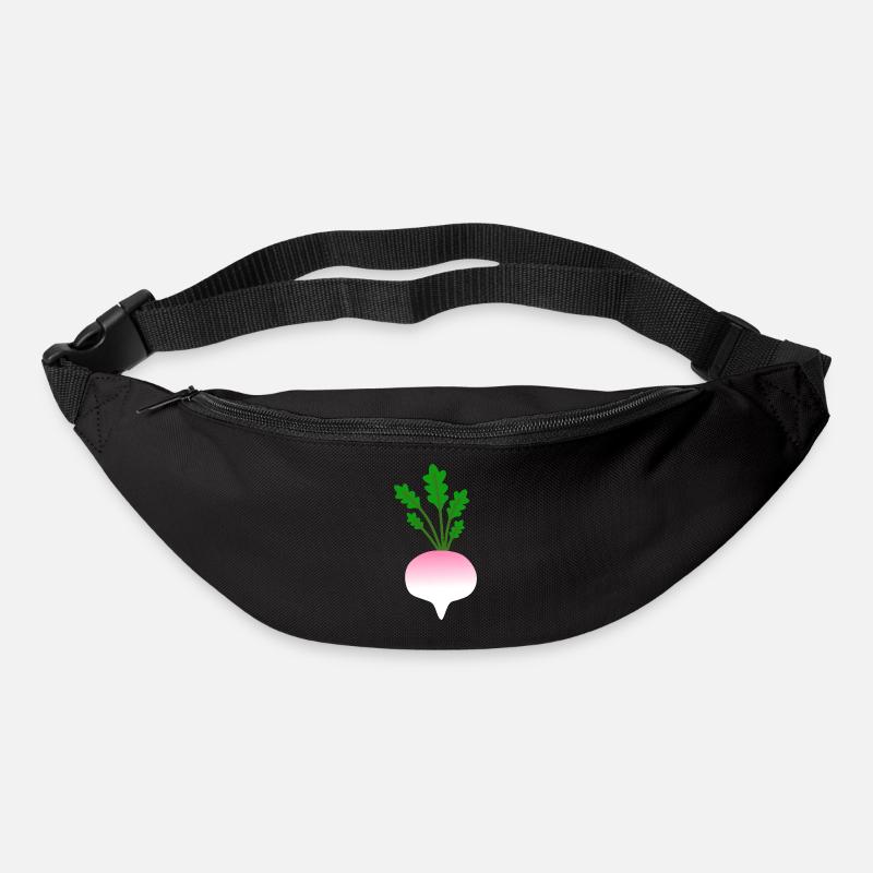 Minimalistic Turnip Botanical Illustration - Bum bag - black