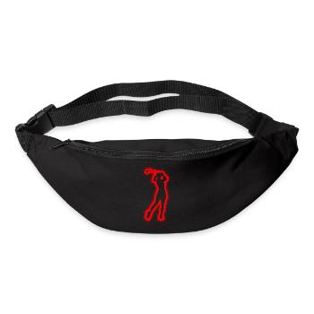 Golfer Golfspieler Golfen Mädchen Damen Golf - Gürteltasche - Schwarz - Vorne