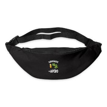 survivaliste en apéro - Sac banane - noir - Devant