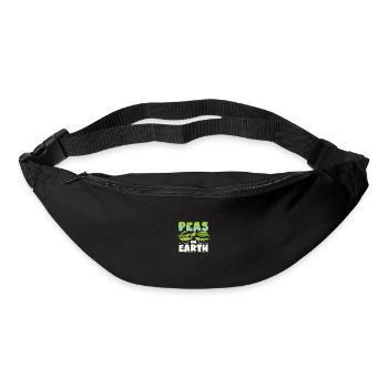 Vegan Peas On Earth Vegetarisch Vegan Lustig - Gürteltasche - Schwarz - Vorne