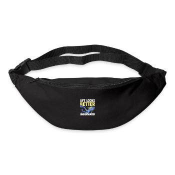 Life Looks Better Underwater Scuba Diver Diving Sn - Gürteltasche - Schwarz - Vorne
