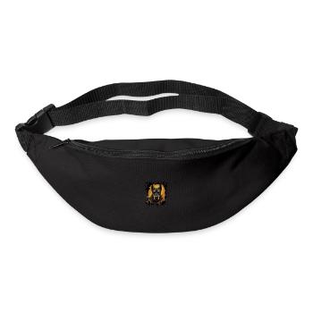 Portrait de chien doberman - Sac banane - noir - Devant