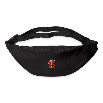 15 Numéro Noël - Sac banane - noir - Devant