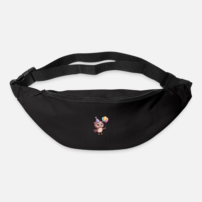 Eule Geburtstag Baby - Gürteltasche - Schwarz
