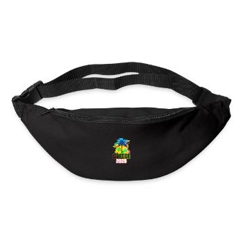 Grèce 2025 Palmiers colorés - Sac banane - noir - Devant