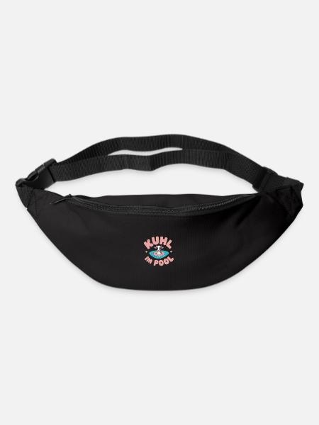 Kühl Pool Kuh Bauernhof Bauer Lustig Geschenk - Gürteltasche - Schwarz