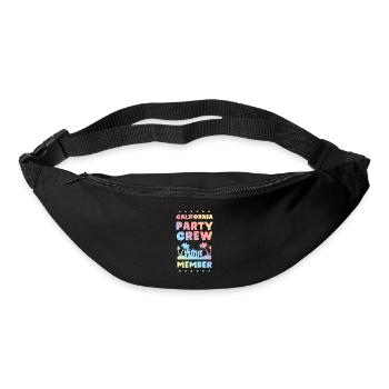 Équipe de fête californienne - Sac banane - noir - Devant