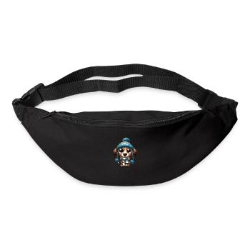 Chien de Noël - Sac banane - noir - Devant