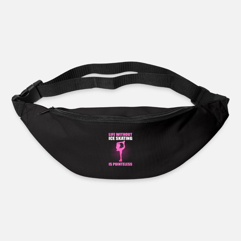 Schlittschuh Schlittschuhlaufen Eislauf - Gürteltasche - Schwarz
