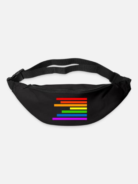 Regenbogen - Gürteltasche - Schwarz