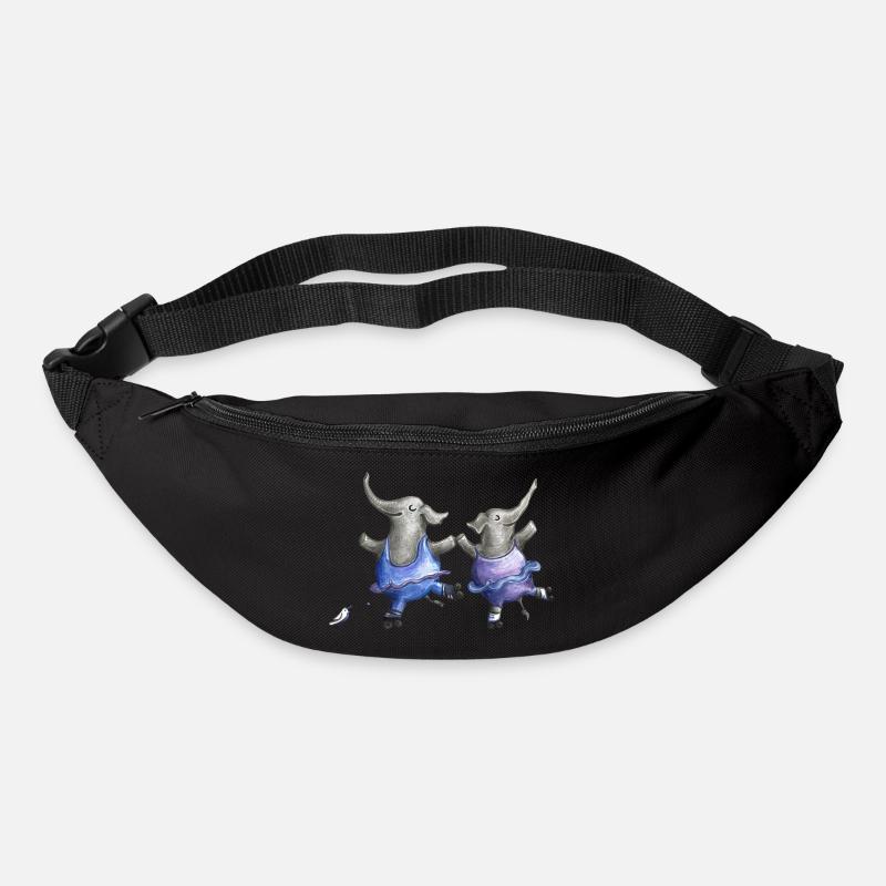 Rollschuh Elefantentanz - Gürteltasche - Schwarz