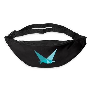 Vogel Schwalbe Origami Polygon - Gürteltasche - Schwarz - Vorne