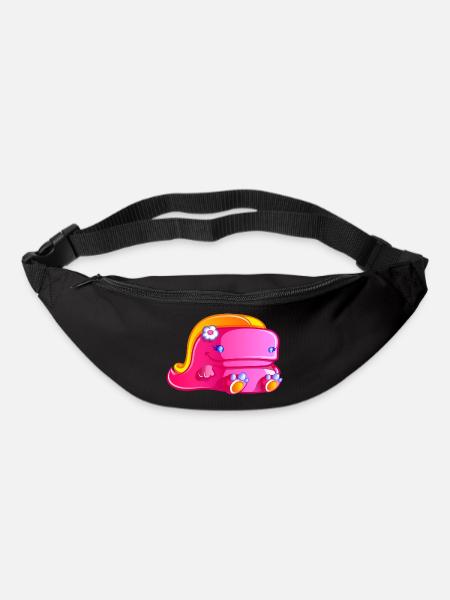 Fleurette le dinosaure - Sac banane - noir