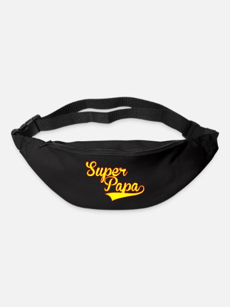 super papa - Sac banane - noir