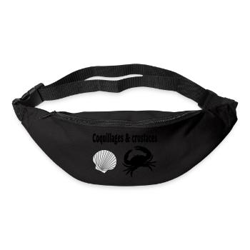 coquillages crustaces - Sac banane - noir - Devant
