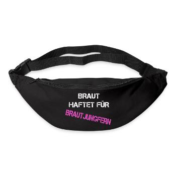 Braut | Brautjungfern | Junggesellenabschied - Gürteltasche - Schwarz - Vorne
