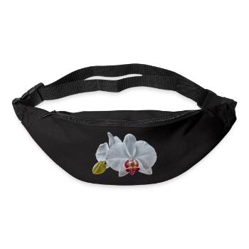 Weiße Orchideen Blüten - Gürteltasche - Schwarz - Vorne