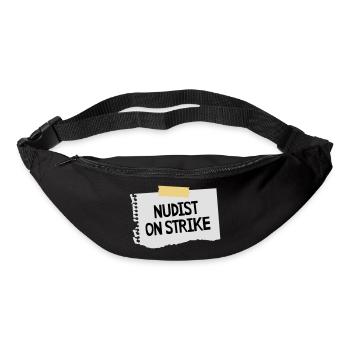 Nudist on strike - Gürteltasche - Schwarz - Vorne