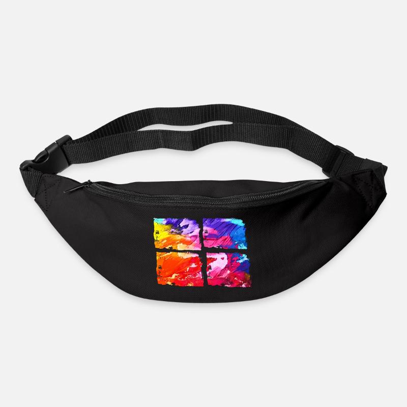 BUNT! KREATIV! FARBEN! KUNST! - Gürteltasche - Schwarz