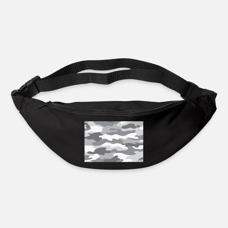 camouflage de neige - Sac banane - noir