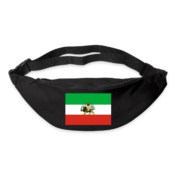 Persisch / iranische Flagge für Pahlavi Shah - Gürteltasche - Schwarz - Vorne