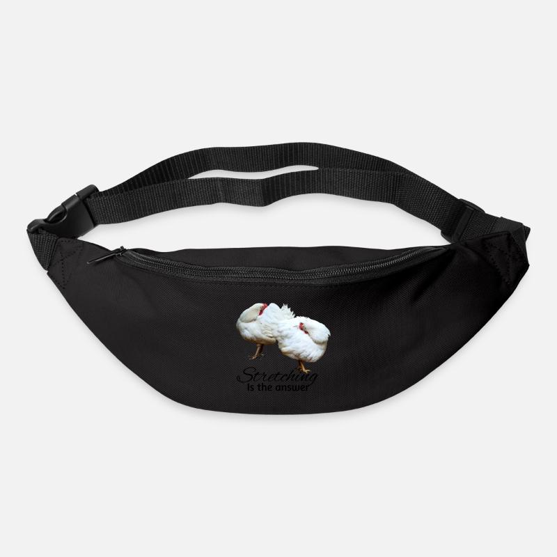 S'étirer te fera du bien// stretching is the answe - Sac banane - noir
