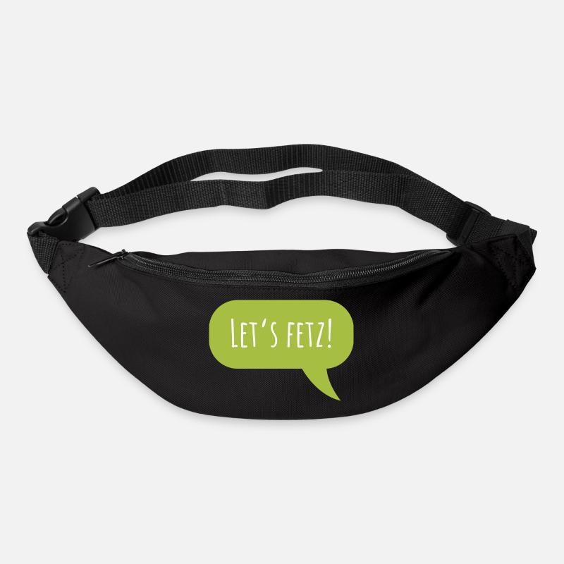 Design "Let's fetz" with speech bubble - Bum bag - black
