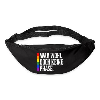Rainbow Regenbogen Lesbe Pride LGBTQ Kleidung Mann - Gürteltasche - Schwarz - Vorne