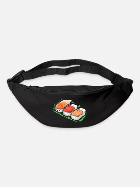 Sushi Kawaii Japanisches Essen Happy Sushi - Gürteltasche - Schwarz