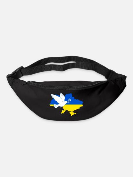 Friedenstaube für die Ukraine - Gürteltasche - Schwarz