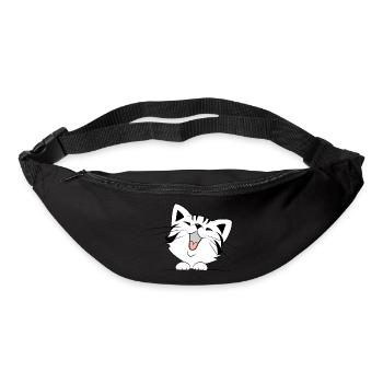 Süße Katze - Gürteltasche - Schwarz - Vorne