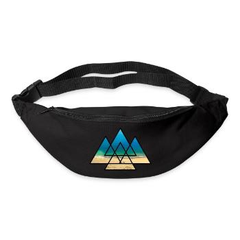 T-Shirt Triangle Plage Vacances Mer Cadeaux Vacances - Sac banane - noir - Devant
