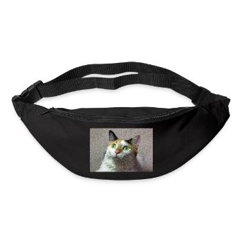 the cat with the sweet look - Bum bag - black - Front