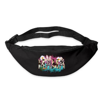 Joyeux Lapin de Pâques Oeuf de Pâques Fête de Pâques Pâques - Sac banane - noir - Devant
